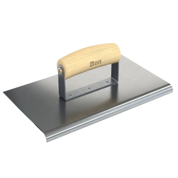 Bon Tool Edger, Stainless Steel 10" X 6", 3/8" Radius X 1/2" Lip Wood Handle 12-462 - main